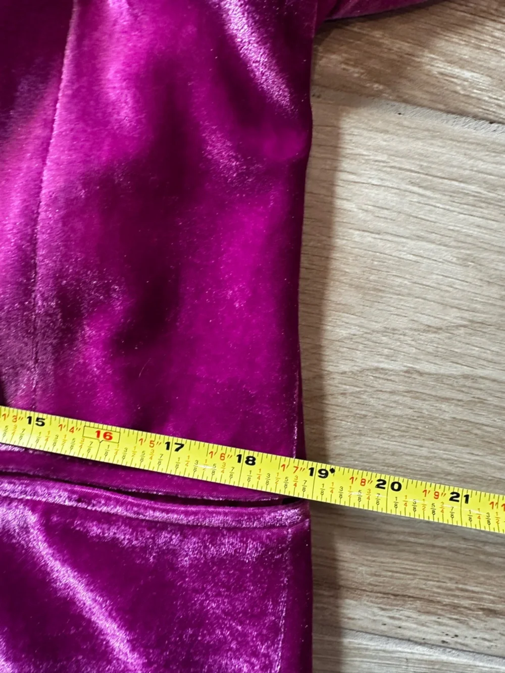 🆕 NWT Free People / Mink Pink plush fuchsia pink velvet blazer 2 Pc set. Sz M ( - Picture 6 of 9